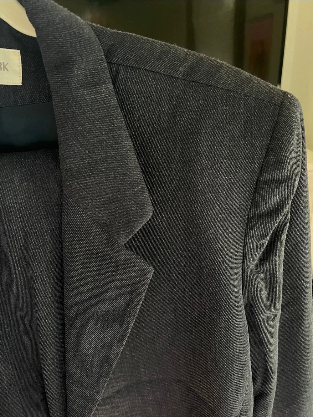 VTG 90s Jones New York Wool Blend Navy Blue Pants Suit Set 16